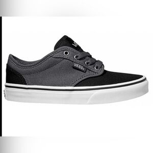 Vans Kids Black and Gray Atwood Low-Top Canvas Sneakers UNISEX